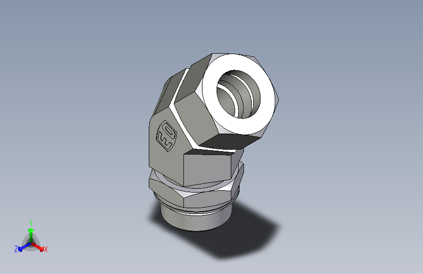 卡套式工业通用硬管接头EO_Adjustable_locknut_45_deg_elbow_VEE30ZSMORCF