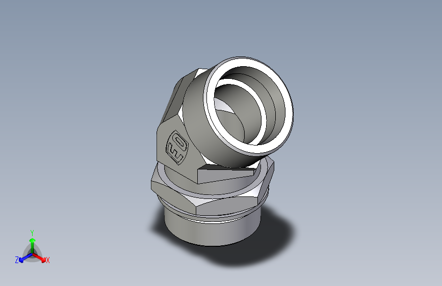 卡套式工业通用硬管接头EO_Adjustable_locknut_45_deg_elbow_VEE38SMOMDCF