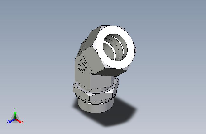 卡套式工业通用硬管接头EO_Adjustable_locknut_45_deg_elbow_VEE38ZSMORCF