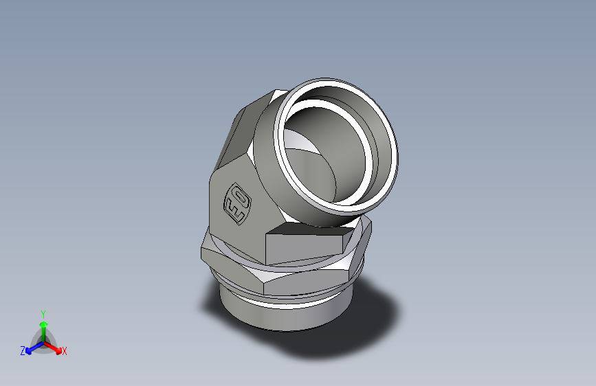 卡套式工业通用硬管接头EO_Adjustable_locknut_45_deg_elbow_VEE42LMOMDCF