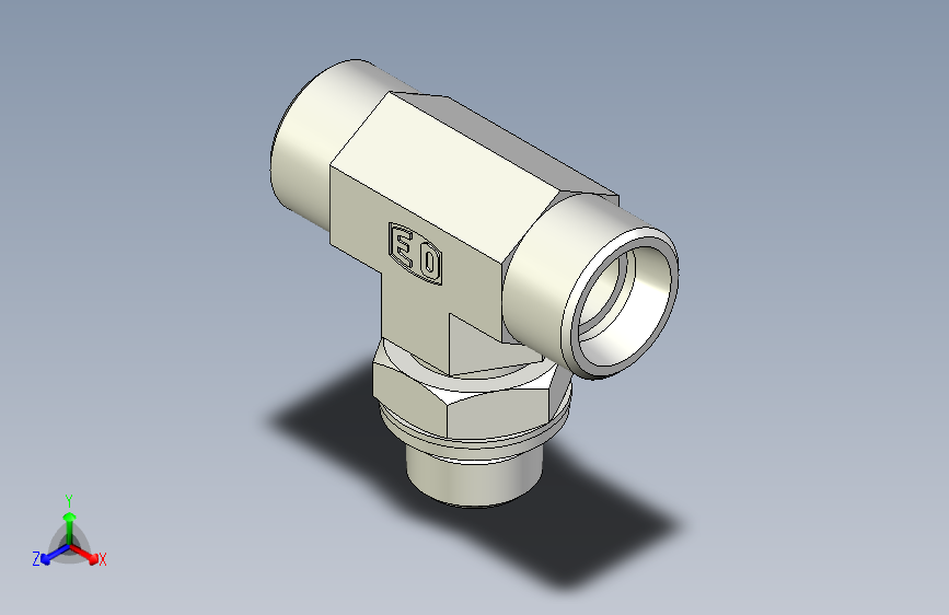 卡套式工业通用硬管接头EO_Adjustable_locknut_branch_tee_TEE15LMOMDCF