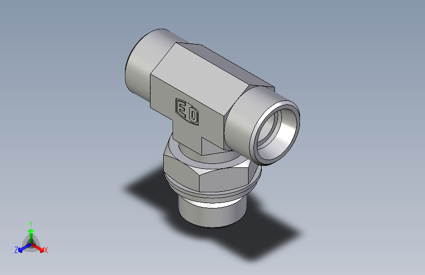 卡套式工业通用硬管接头EO_Adjustable_locknut_branch_tee_TEE15LROMDCF