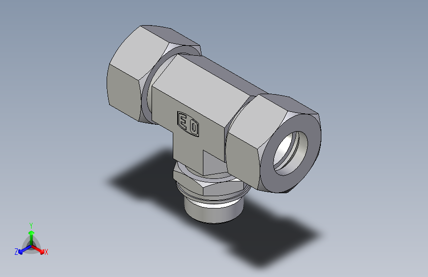 卡套式工业通用硬管接头EO_Adjustable_locknut_branch_tee_TEE18LMORCF