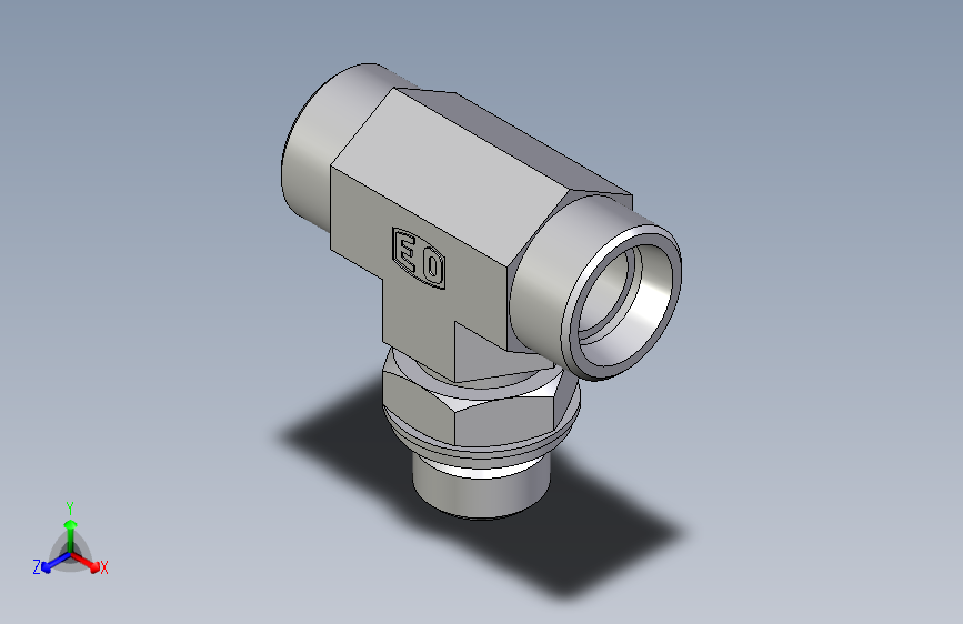 卡套式工业通用硬管接头EO_Adjustable_locknut_branch_tee_TEE18LROMDCF