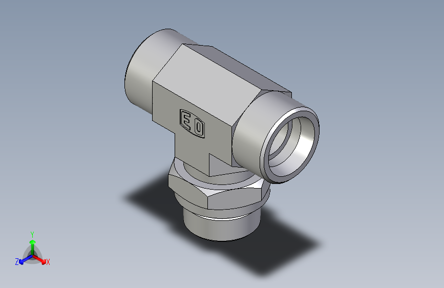 卡套式工业通用硬管接头EO_Adjustable_locknut_branch_tee_TEE25SMOROMDCF