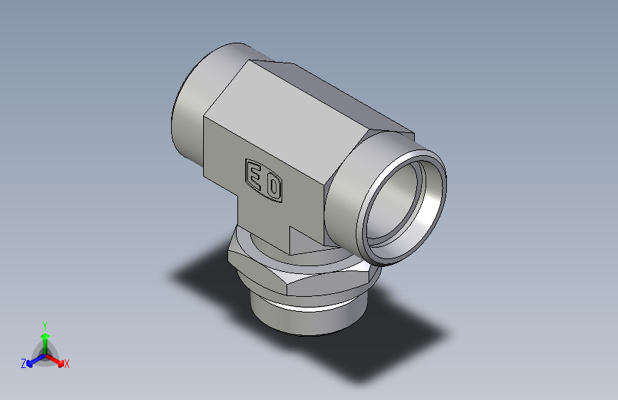 卡套式工业通用硬管接头EO_Adjustable_locknut_branch_tee_TEE28LMOROMDCF