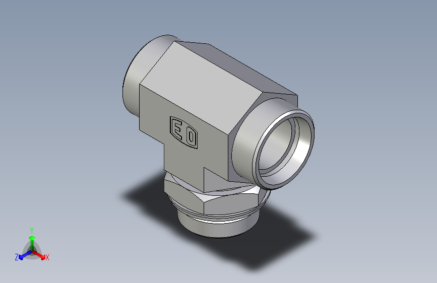 卡套式工业通用硬管接头EO_Adjustable_locknut_branch_tee_TEE35LROMDCF