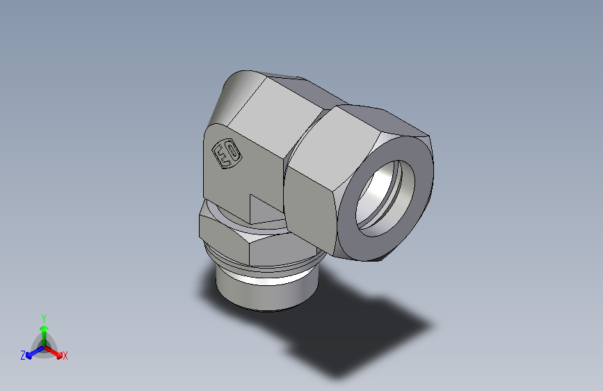 卡套式工业通用硬管接头EO_Adjustable_Locknut_elbow_WEE22LM27x2CF