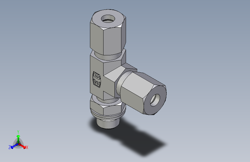 卡套式工业通用硬管接头EO_Adjustable_locknut_run_tee_LEE06LMCF