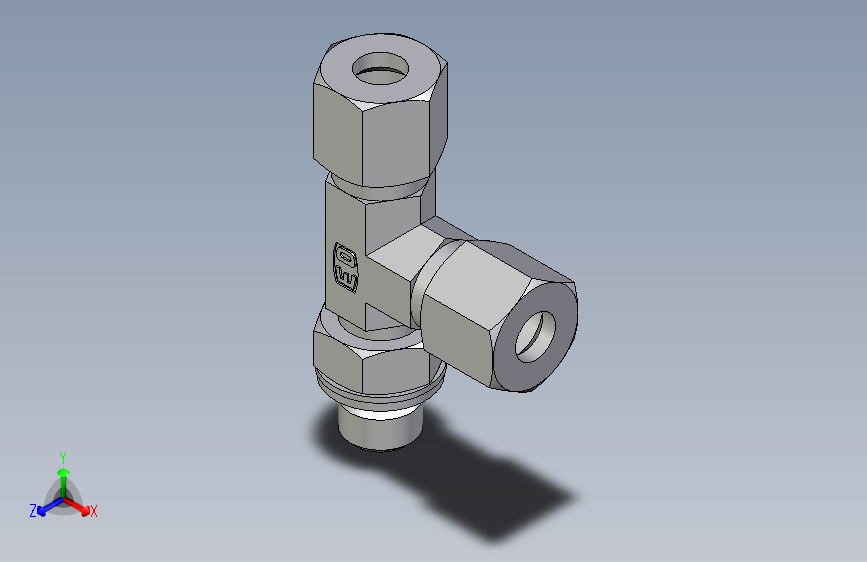 卡套式工业通用硬管接头EO_Adjustable_locknut_run_tee_LEE08LMCF