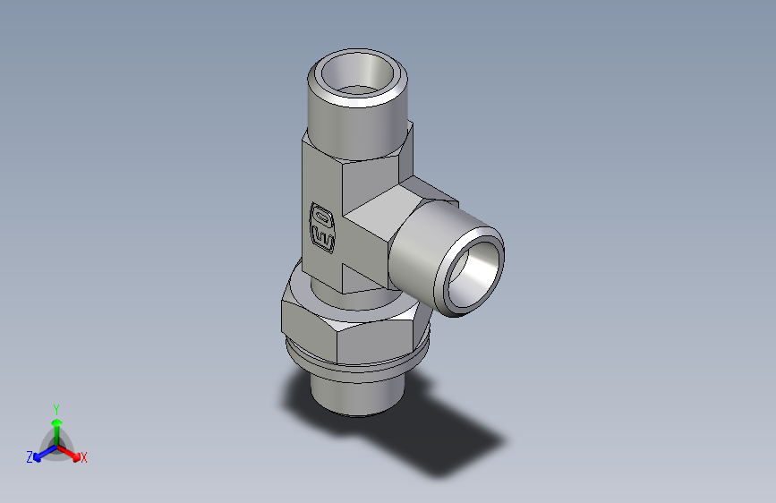 卡套式工业通用硬管接头EO_Adjustable_locknut_run_tee_LEE08LROMDCF
