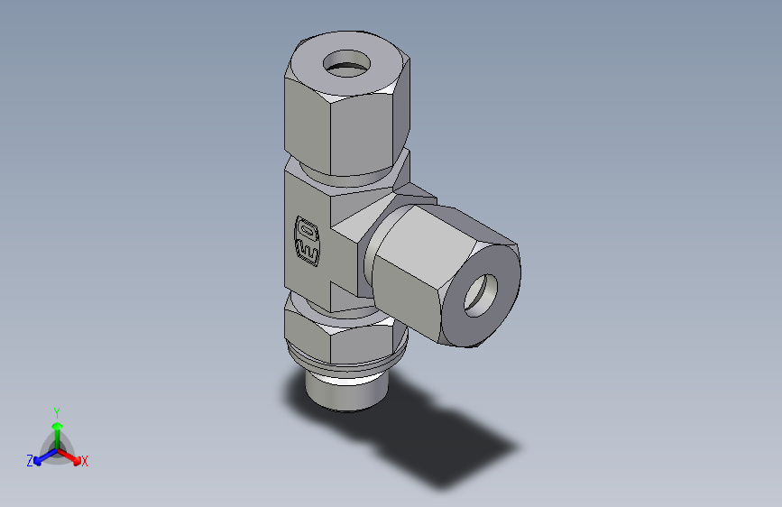 卡套式工业通用硬管接头EO_Adjustable_locknut_run_tee_LEE08SMCF