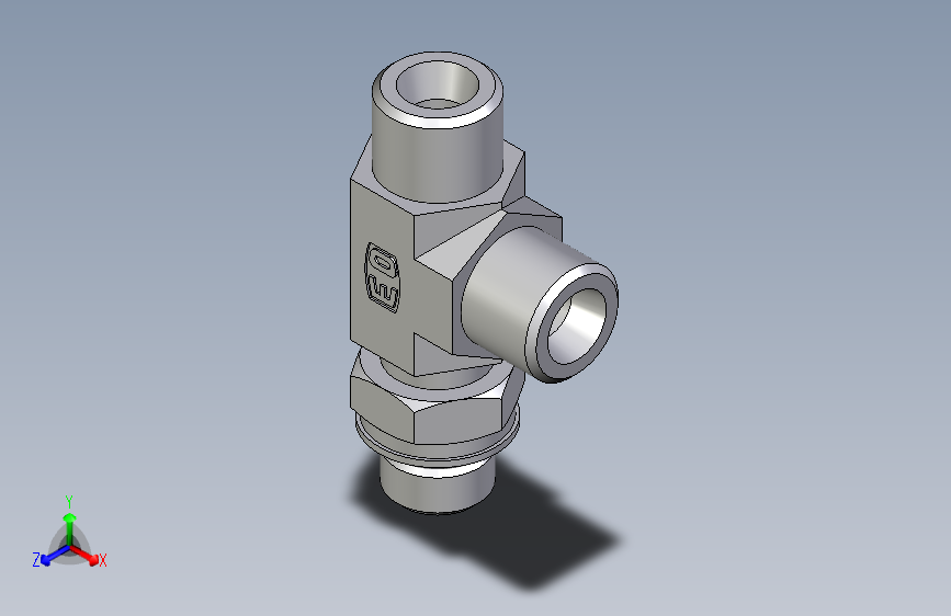 卡套式工业通用硬管接头EO_Adjustable_locknut_run_tee_LEE08SMOROMDCF
