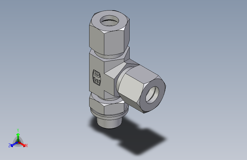 卡套式工业通用硬管接头EO_Adjustable_locknut_run_tee_LEE10LRCF