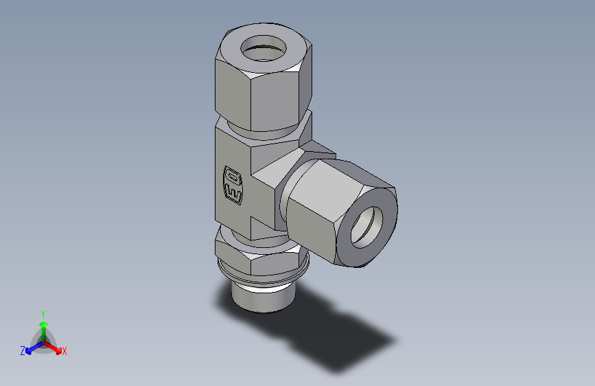 卡套式工业通用硬管接头EO_Adjustable_locknut_run_tee_LEE10ZLMORCF