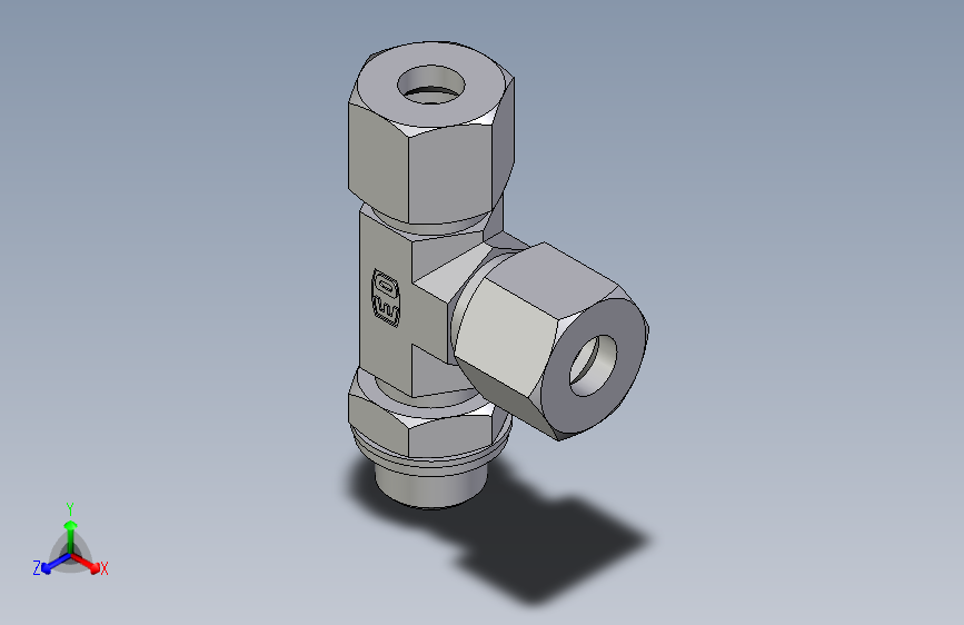 卡套式工业通用硬管接头EO_Adjustable_locknut_run_tee_LEE10ZSRCF