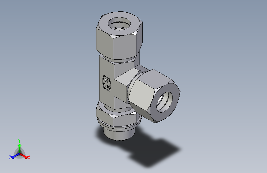 卡套式工业通用硬管接头EO_Adjustable_locknut_run_tee_LEE12LRCF
