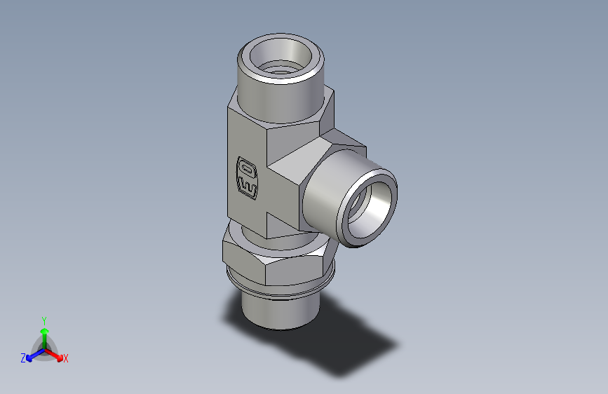 卡套式工业通用硬管接头EO_Adjustable_locknut_run_tee_LEE12SMOROMDCF