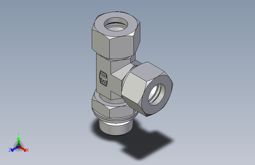 卡套式工业通用硬管接头EO_Adjustable_locknut_run_tee_LEE15LRCF