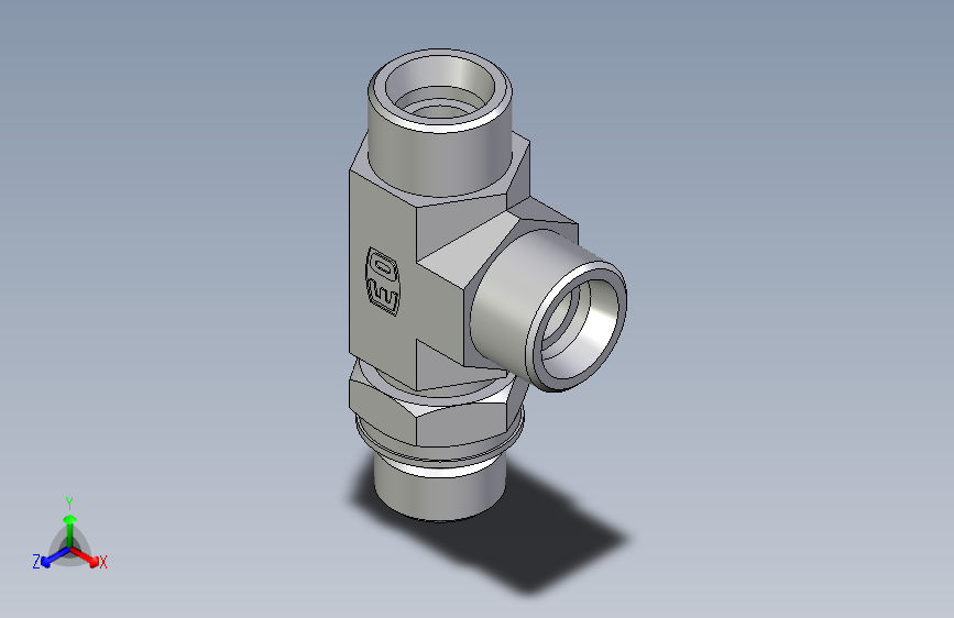 卡套式工业通用硬管接头EO_Adjustable_locknut_run_tee_LEE16SMOROMDCF