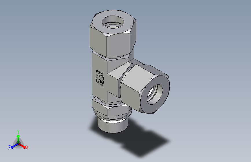 卡套式工业通用硬管接头EO_Adjustable_locknut_run_tee_LEE16ZSMORCF