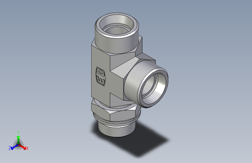 卡套式工业通用硬管接头EO_Adjustable_locknut_run_tee_LEE18LMOMDCF