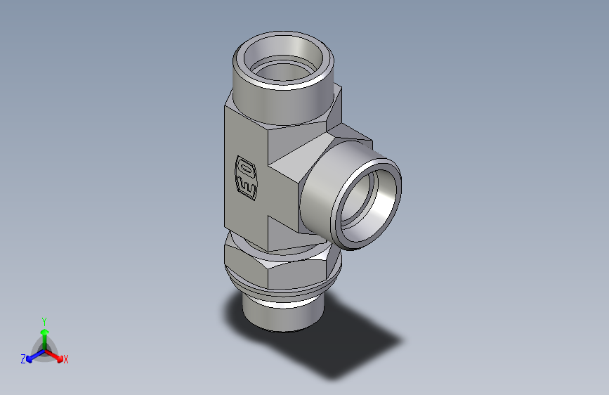 卡套式工业通用硬管接头EO_Adjustable_locknut_run_tee_LEE18LROMDCF
