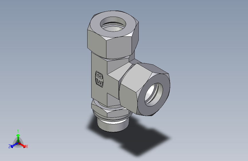 卡套式工业通用硬管接头EO_Adjustable_locknut_run_tee_LEE18ZLMORCF