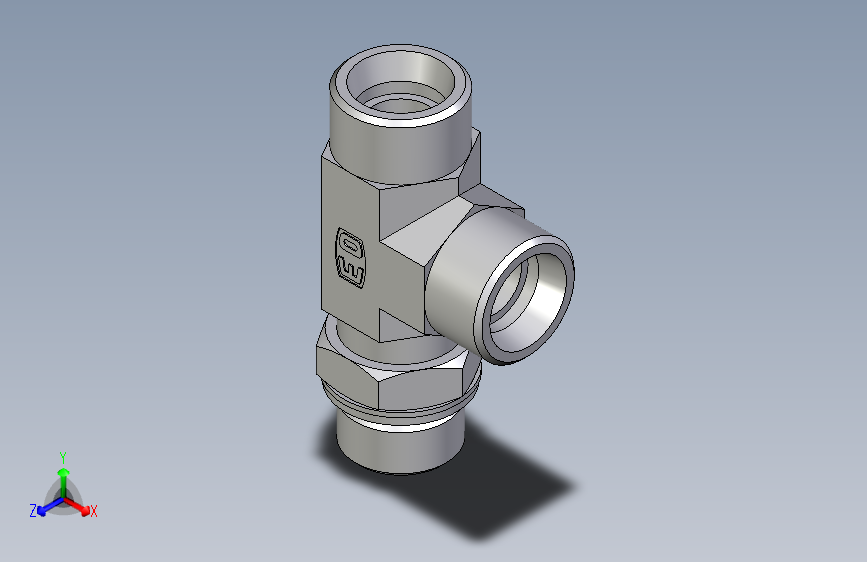 卡套式工业通用硬管接头EO_Adjustable_locknut_run_tee_LEE20SMOMDCF