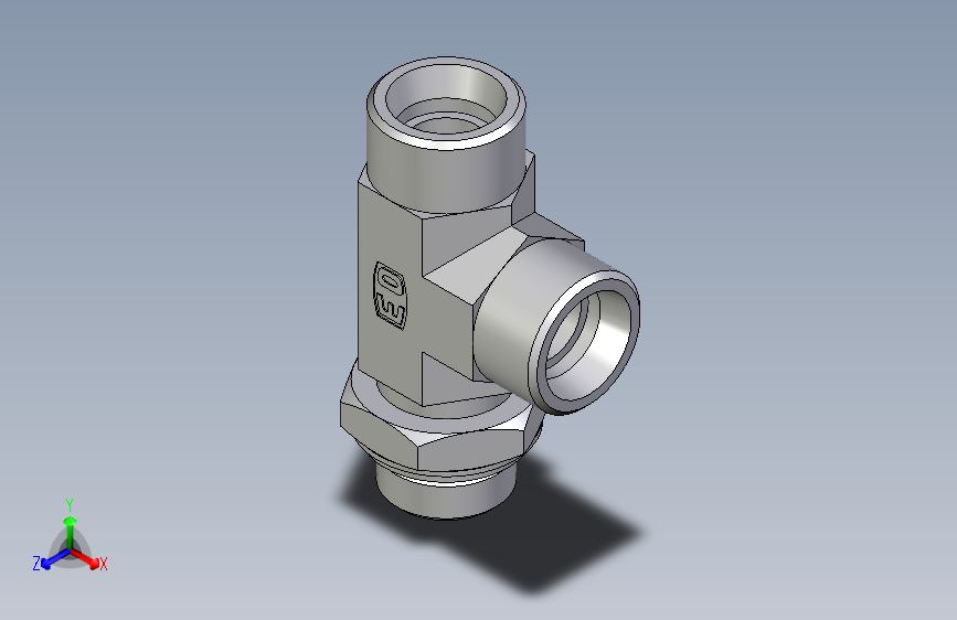 卡套式工业通用硬管接头EO_Adjustable_locknut_run_tee_LEE20SROMDCF