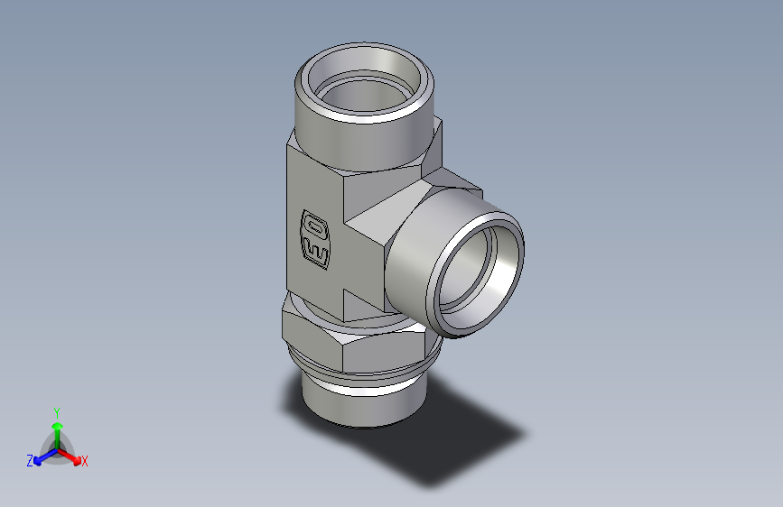 卡套式工业通用硬管接头EO_Adjustable_locknut_run_tee_LEE22LM27x2OMDCF