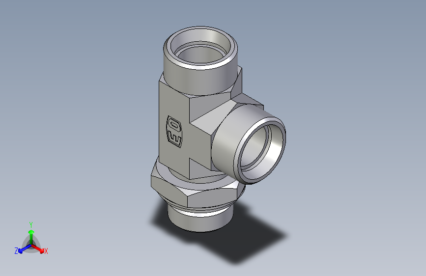 卡套式工业通用硬管接头EO_Adjustable_locknut_run_tee_LEE22LROMDCF