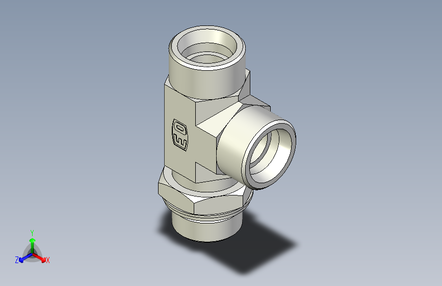 卡套式工业通用硬管接头EO_Adjustable_locknut_run_tee_LEE25SMOMDCF