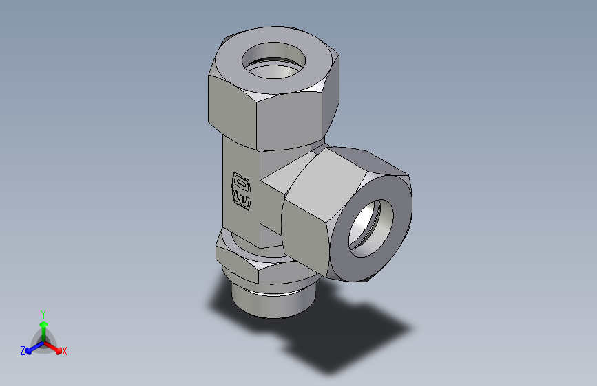 卡套式工业通用硬管接头EO_Adjustable_locknut_run_tee_LEE25ZSMORCF