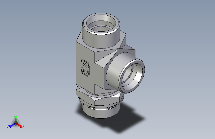 卡套式工业通用硬管接头EO_Adjustable_locknut_run_tee_LEE30SMOROMDCF