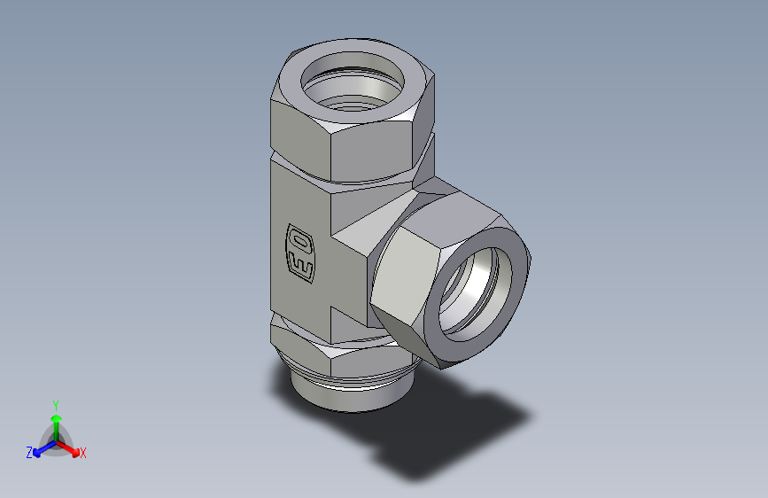 卡套式工业通用硬管接头EO_Adjustable_locknut_run_tee_LEE35LRCF