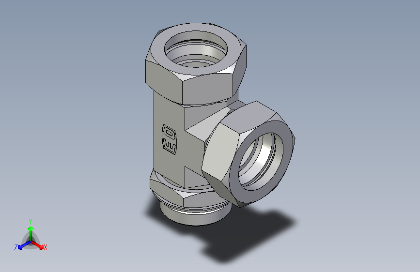卡套式工业通用硬管接头EO_Adjustable_locknut_run_tee_LEE42LRCF