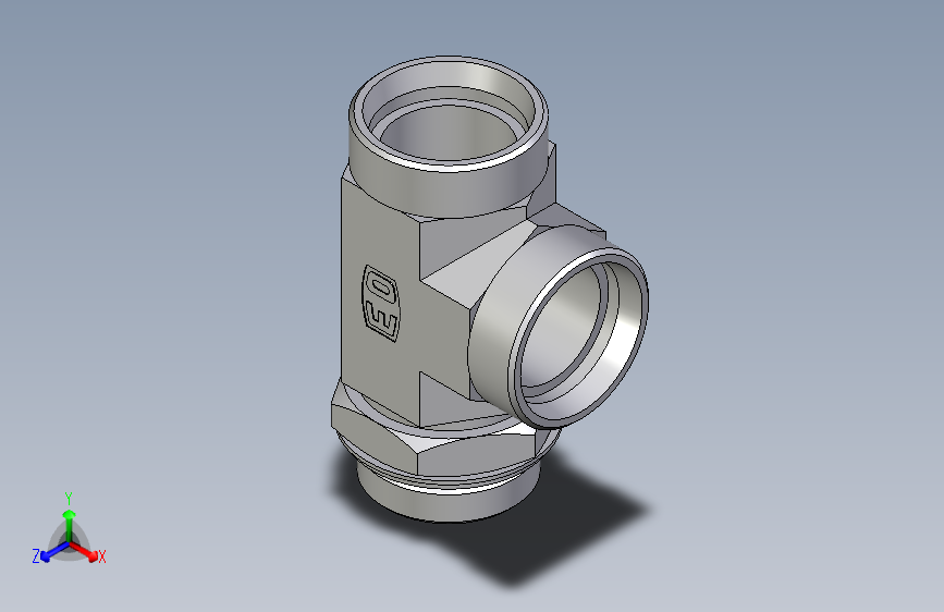 卡套式工业通用硬管接头EO_Adjustable_locknut_run_tee_LEE42LROMDCF