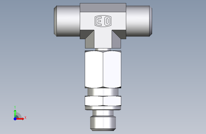 卡套式工业通用硬管接头EO_Assembled_adjustable_standpipe_branch_tee_EVT06LMOMD71