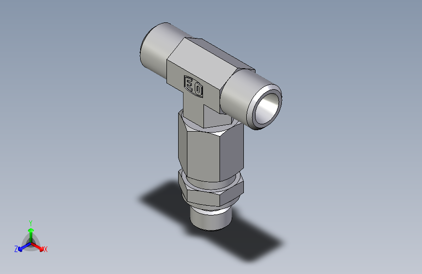 卡套式工业通用硬管接头EO_Assembled_adjustable_standpipe_branch_tee_EVT06LMOMD71