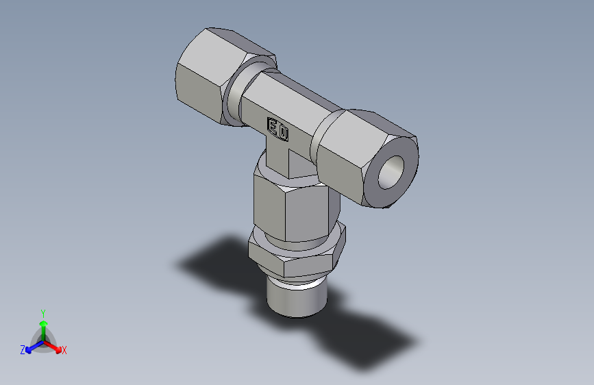 卡套式工业通用硬管接头EO_Assembled_adjustable_standpipe_branch_tee_EVT08LR71