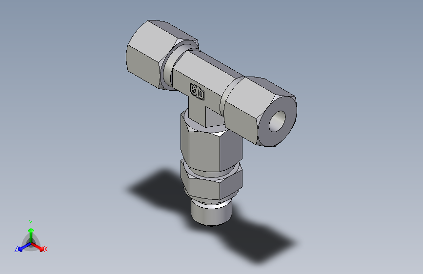 卡套式工业通用硬管接头EO_Assembled_adjustable_standpipe_branch_tee_EVT08SM71