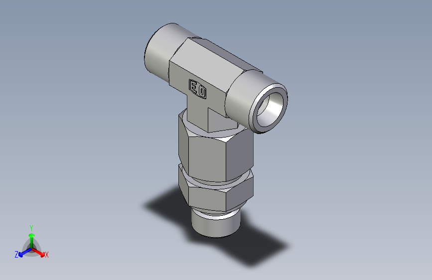 卡套式工业通用硬管接头EO_Assembled_adjustable_standpipe_branch_tee_EVT10SMOMD71