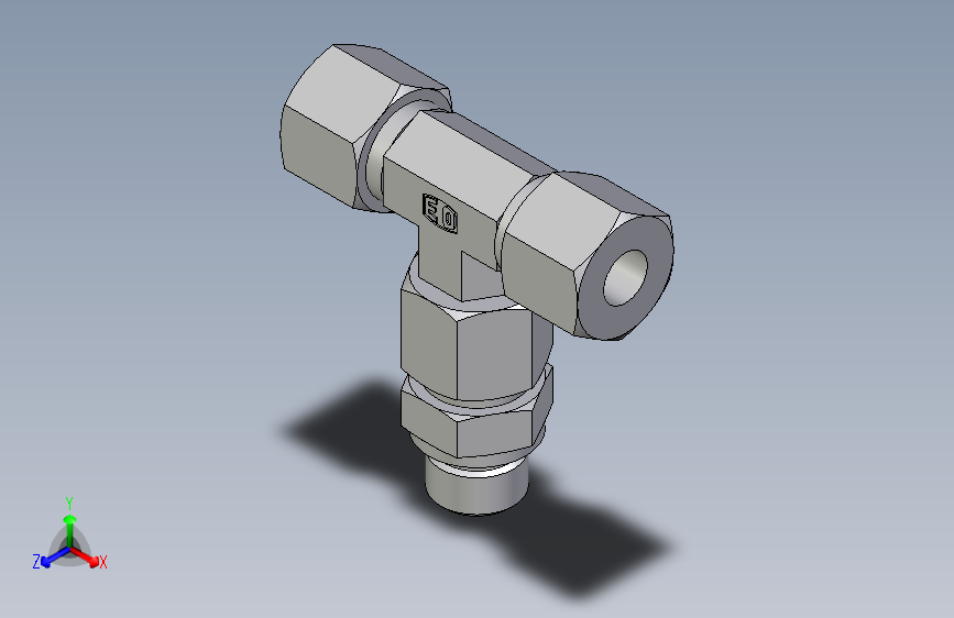 卡套式工业通用硬管接头EO_Assembled_adjustable_standpipe_branch_tee_EVT10SR71