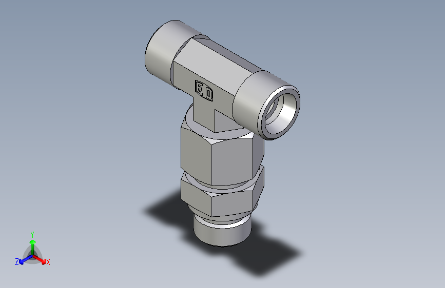卡套式工业通用硬管接头EO_Assembled_adjustable_standpipe_branch_tee_EVT14SROMD71