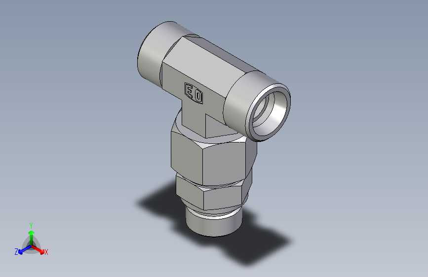 卡套式工业通用硬管接头EO_Assembled_adjustable_standpipe_branch_tee_EVT20SROMD71