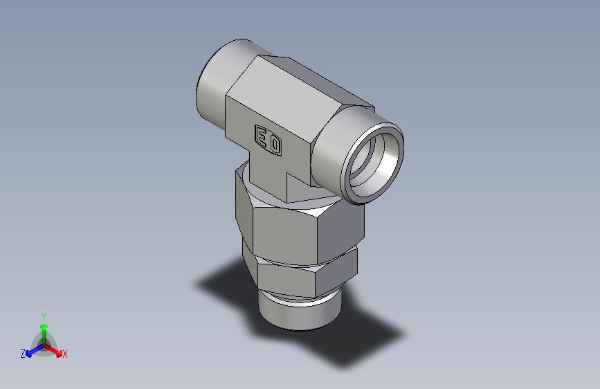 卡套式工业通用硬管接头EO_Assembled_adjustable_standpipe_branch_tee_EVT25SMOMD71