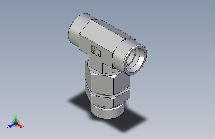 卡套式工业通用硬管接头EO_Assembled_adjustable_standpipe_branch_tee_EVT30SMOMD71