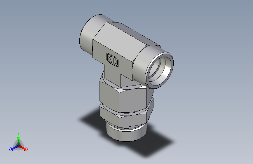 卡套式工业通用硬管接头EO_Assembled_adjustable_standpipe_branch_tee_EVT30SROMD71