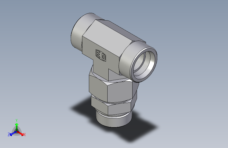 卡套式工业通用硬管接头EO_Assembled_adjustable_standpipe_branch_tee_EVT38SROMD71